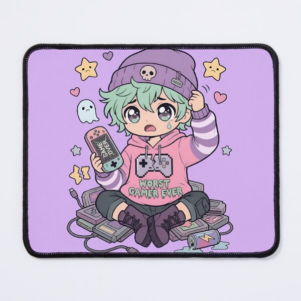 Item preview, Worst Gamer Ever - Kawaii Chibi Anime Gamer Girl designed and sold by WorstGamerEver.