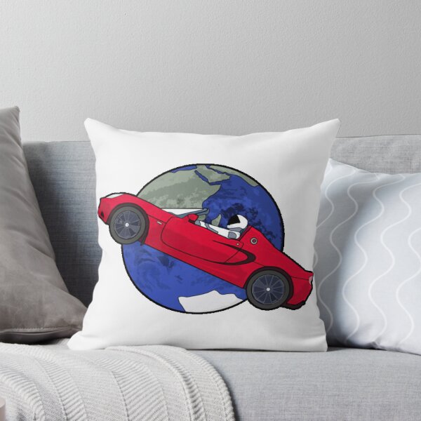 Item preview, Red Roadster Starman Over Earth designed and sold by SofaKingTESLA.