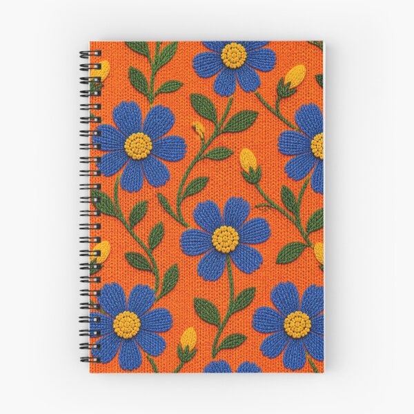 Item preview, Bohemian Floral Art with Blue Flowers – Retro Design designed and sold by Knightofartx25.