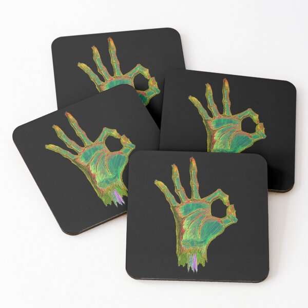 Item preview, Okay Scar-E-Moji (Alien Edition) Acid Green Horror Emoji designed and sold by Grimmlar.