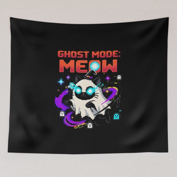 Item preview, Pixel Art Cat Ghost Halloween Witch Hat designed and sold by GiaoCalonas.