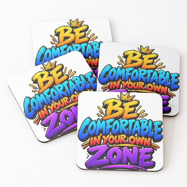 Item preview, Be Comfortable in Your Own Zone – Colorful Motivational Typography designed and sold by Lovestickerco.