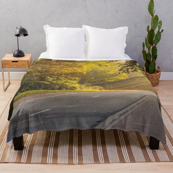 Item preview, Golden Autumn Sunlight on a Peaceful Forest Road designed and sold by Between Clouds.
