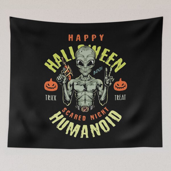 Item preview, Halloween Humanoid Alien – Spooky Sci-Fi designed and sold by RamyGallery.