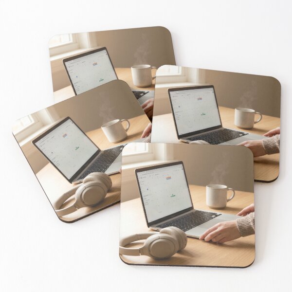 Item preview, Beige Desk Calendar Morning Routine designed and sold by KaiWaiGallery.
