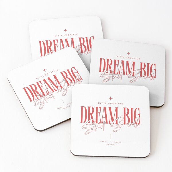 Item preview,  Dream Big Start Small – Red Minimalist Typography Design designed and sold by MindMess Studio.