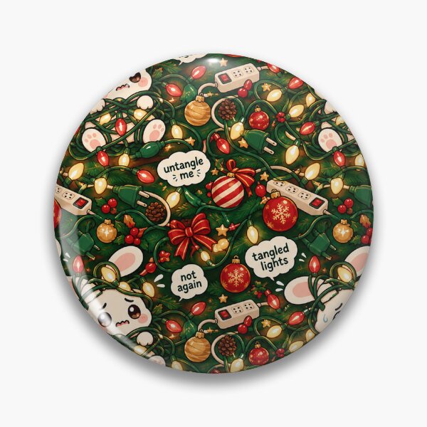 Item preview, Tangled Christmas Lights Bunny Pattern — Kawaii Holiday Seamless designed and sold by Visual Dept..