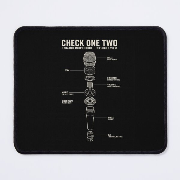 Item preview, Microphone Exploded View Sound Engineer Technical Drawing designed and sold by nessismore.