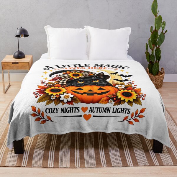 Item preview, Cat In Pumpkin Halloween Magic Cozy Nights Autumn designed and sold by GiaoCalonas.