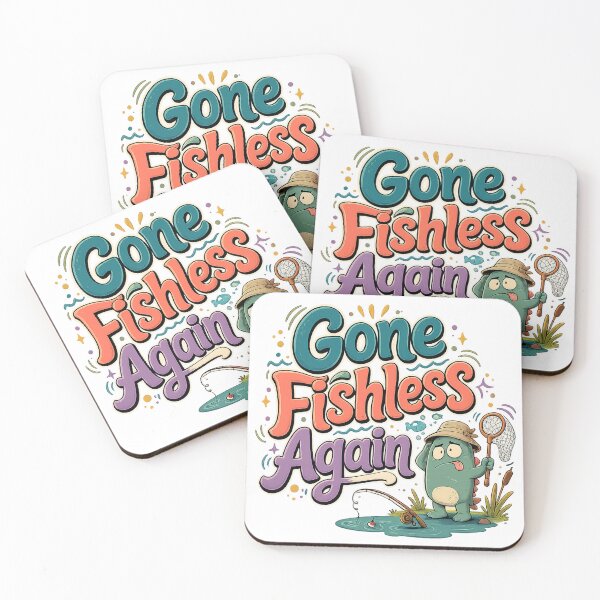 Item preview, Gone Fishless Again Funny Fishing Fail Cute Dinosaur Fisherman Humor Art designed and sold by inkoutninja.