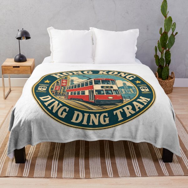 Item preview, Hong Kong Ding Ding Tram Vintage Travel Badge designed and sold by Globalcitytees.