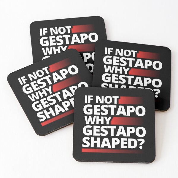 Item preview, If Not Gestapo Why Gestapo Shaped T-Shirts Hoodies Pins Stickers Magnets Mugs Posters Anti Trump Abolish Ice Anti Ice Fuck Ice Anti Fascist Tees Gifts Protests Resist designed and sold by MayLouShop.