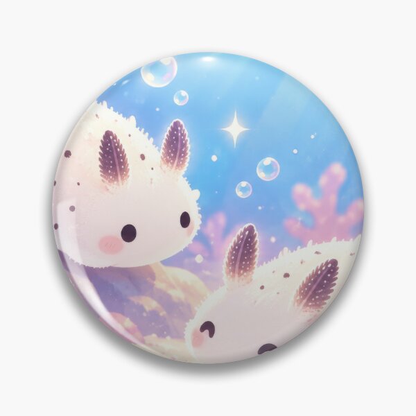 Item preview, Sea Bunny Slug Pair with a Glowing Pearl in a Pastel Coral Reef designed and sold by AshiraCreations.