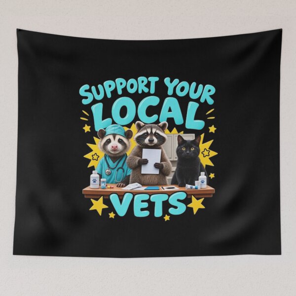 Item preview, Support Your Local Vets - Cute Support Your Local Vet Staff designed and sold by RosemaryBisc.