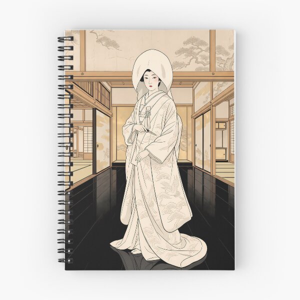 Item preview, Japanese Bride in White Shiromuku Kimono Hall designed and sold by TokyoUkiyoHouse.