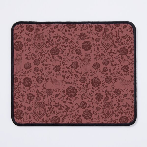 Item preview, Wolf Floral Silhouette Botanical Wildlife Art Red designed and sold by WildLakePatterns.