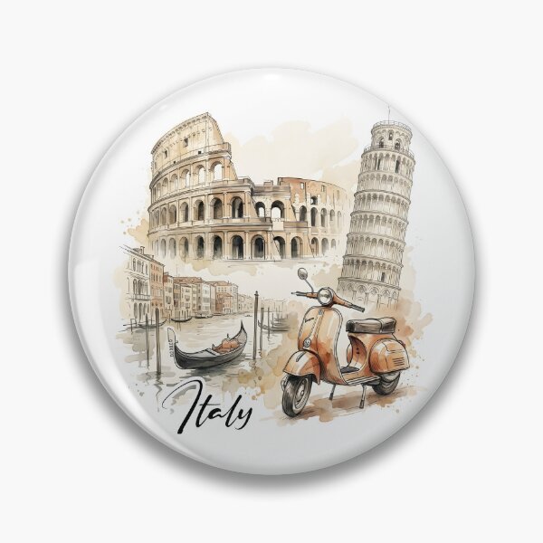 Item preview, Italy Watercolor Travel Art: Rome, Pisa and Venice designed and sold by EdwinkOne.