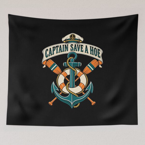 Item preview, Captain Save a Hoe Nautical Anchor Tattoo Style designed and sold by Krasnovaovaova.