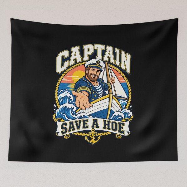 Item preview, Captain Save a Hoe Sailor Rescue Vintage Graphic designed and sold by Krasnovaovaova.