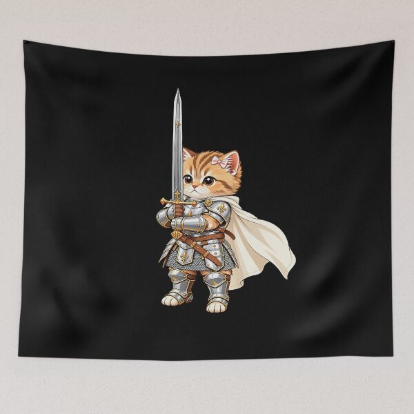 Item preview, Knight Kitten Cat meme designed and sold by nosu-art-pod.