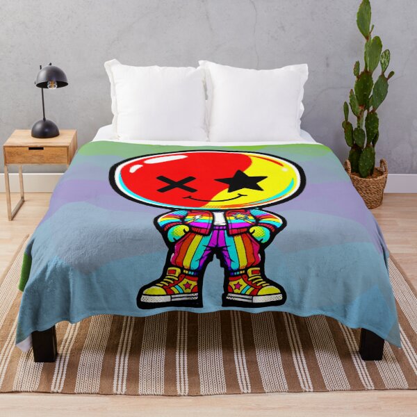 Item preview, Character Head Ball Red Yellow Eyes Star X Retro 90s designed and sold by AstronautMerch.
