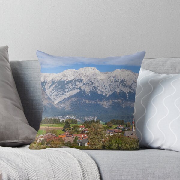 Item preview, Village of Tulfes with Karwendel Mountains and Großer Bettelwurf mountain designed and sold by Torsten  Krüger.