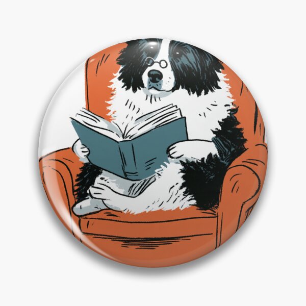Item preview, Smart Border Collie Dog Reading Book Lover designed and sold by NicolasGlowArt.