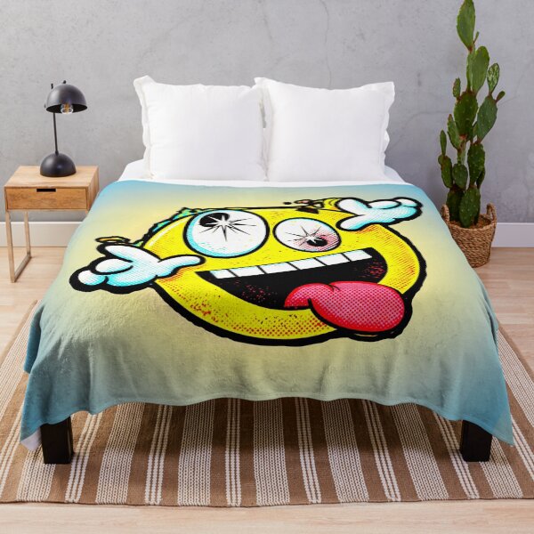 Item preview, Crazy Yellow Face Funny Bulging Eyes Tongue Out Retro designed and sold by AstronautMerch.