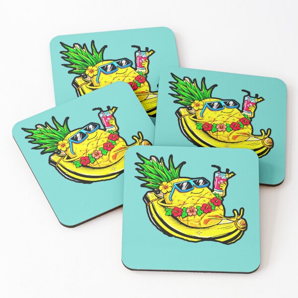 Item preview, Summer Pineapple Sunglasses Lying Down Banana Boat Tropical Vacation designed and sold by AstronautMerch.