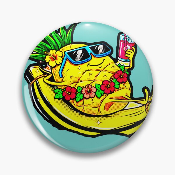 Item preview, Summer Pineapple Sunglasses Lying Down Banana Boat Tropical Vacation designed and sold by AstronautMerch.