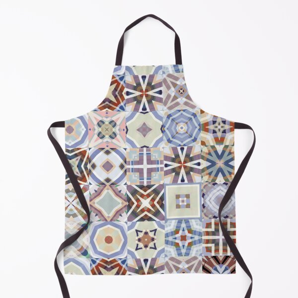 Item preview, Bohemian Azulejo Tile Fabric Design 2 by Jenny Meehan  designed and sold by Jenny Meehan jennyjimjams jennymeehanart.