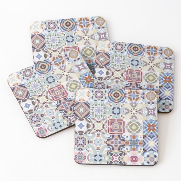 Item preview, Bohemian Azulejo Tile Fabric Design 3 by Jenny Meehan  designed and sold by Jenny Meehan Art Prints and Patterns  .
