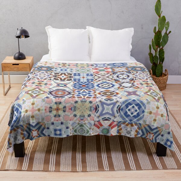 Item preview, Bohemian Azulejo Tile Fabric Design by Jenny Meehan designed and sold by Jenny Meehan Art Prints and Patterns .
