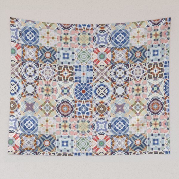 Item preview,  Bohemian Azulejo Tile Fabric Design by Jenny Meehan  designed and sold by Jenny Meehan Art Prints and Patterns  .