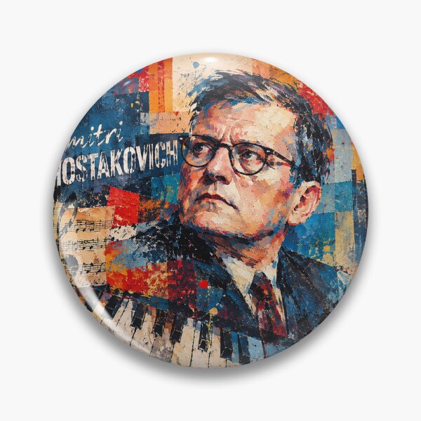Item preview, Dmitri Shostakovich Artwork – Russian Musician Portrait Painting designed and sold by GalleryKauffeld.