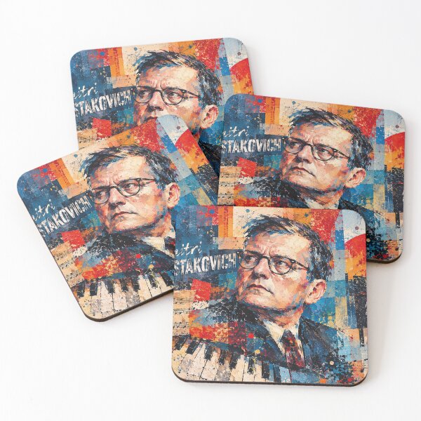 Item preview, Dmitri Shostakovich Artwork – Russian Musician Portrait Painting designed and sold by GalleryKauffeld.