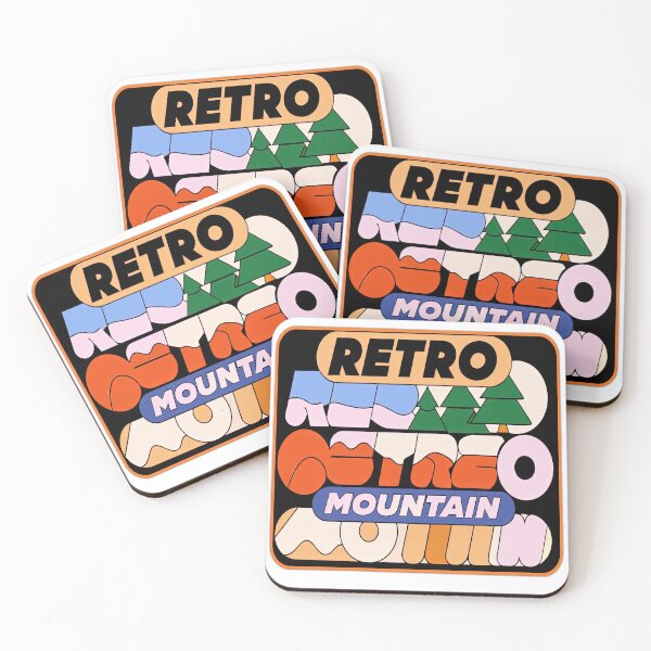 Item preview, Retro mountain with trees  retro inscription designed and sold by Expressions-Sel.