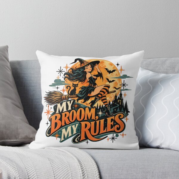 Item preview, My Broom, My Rules – Retro Halloween Witch designed and sold by Azagthoth.