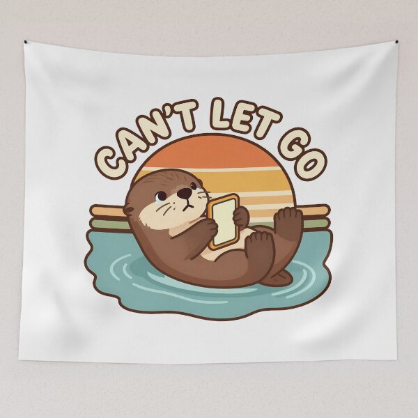 Item preview, Can't Let Go Sea Otter Screen Time Detox designed and sold by Odd Even Number.