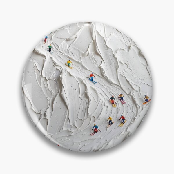 Item preview, Majestic peak – skiers in deep snow designed and sold by Artdavesalzburg.