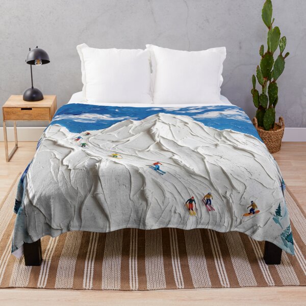 Item preview, Majestic peak – skiers in deep snow designed and sold by Artdavesalzburg.