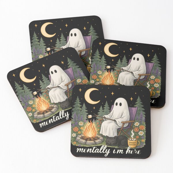 Item preview, Mentally I’m Here Ghost Camping Campfire Halloween Funny designed and sold by Zizo-DR44.