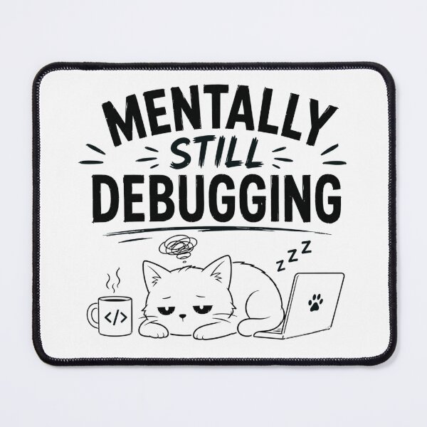 Item preview, Mentally Still Debugging – Developer Humor Black designed and sold by CtrlAltLaugh.