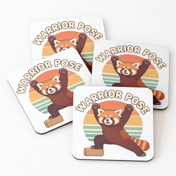 Item preview, Warrior Pose Startled Red Panda Yoga designed and sold by Odd Even Number.