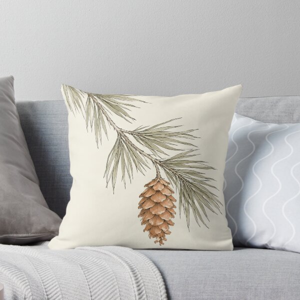 Item preview, Fir Branch with Pinecone | Minimalist Winter Line Art Print designed and sold by Zaramodo.