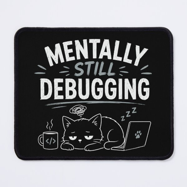 Item preview, Mentally Still Debugging – Developer Humor White designed and sold by CtrlAltLaugh.