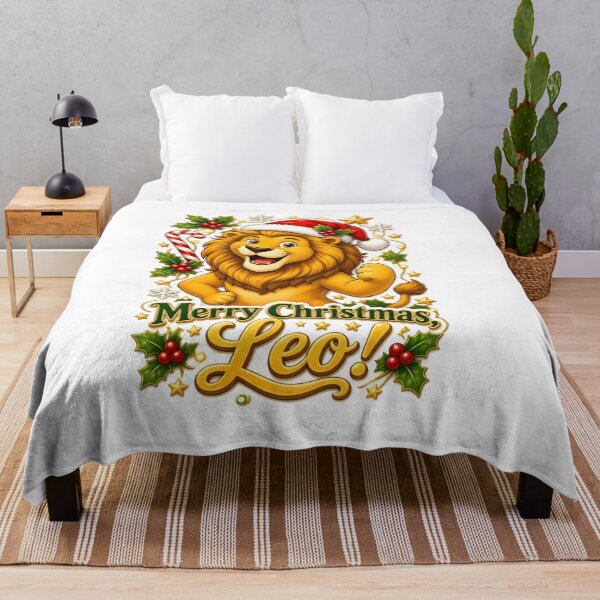 Item preview, Strong Leo Lion Merry Christmas Zodiac Gift designed and sold by Zodiac Celestial Art.