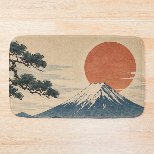 Item preview, Mount Fuji and Red Sun Traditional Japanese Ukiyo-e Woodblock Art designed and sold by vekotpu.
