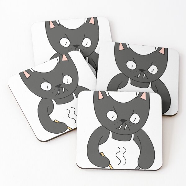 Item preview, MEAN CAT Chef - black designed and sold by motherbrainart.