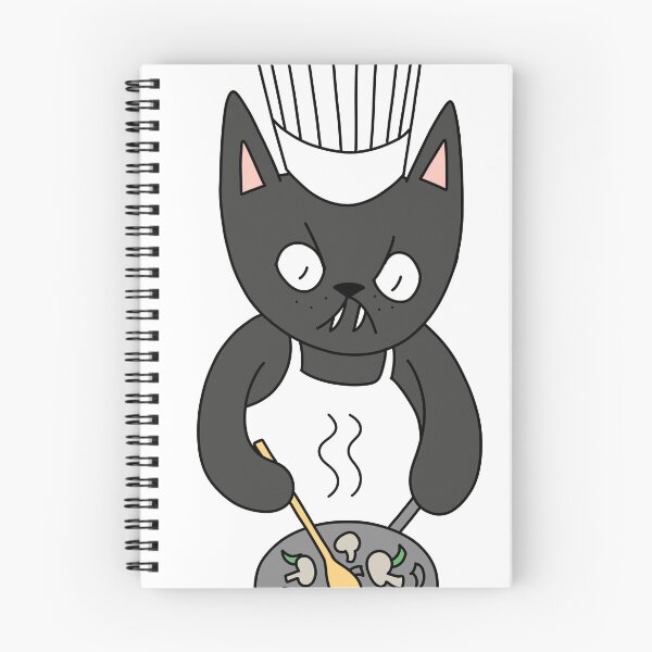 Item preview, MEAN CAT Chef - black designed and sold by motherbrainart.